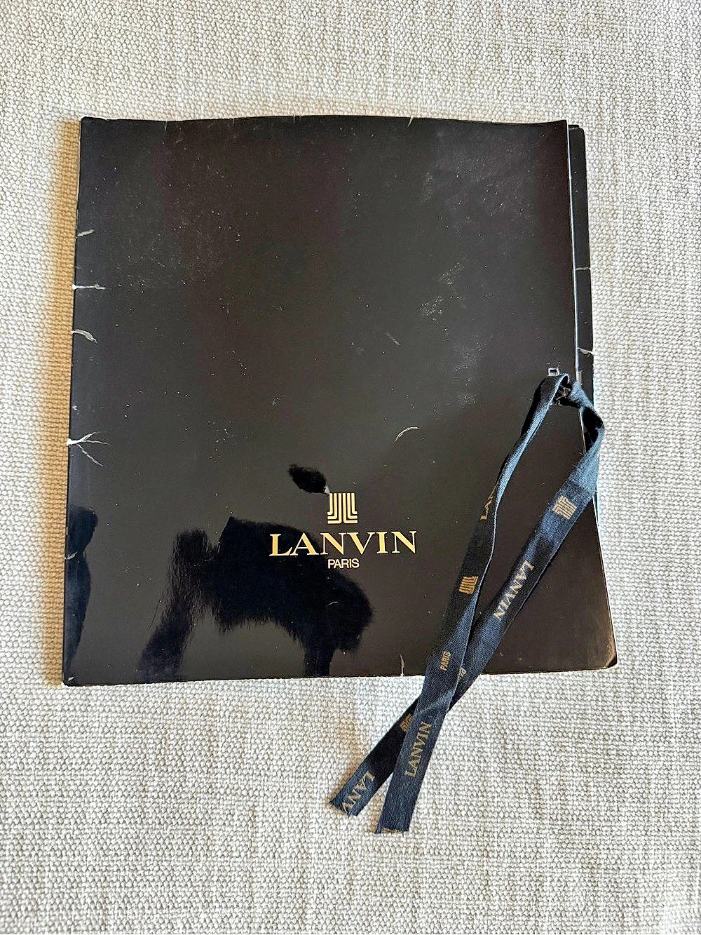 Rare Vintage Lanvin Paris 100% Silk Scarf Geometric Floral w/ Original Packaging - Picture 5 of 10